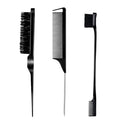 3pcs/set Comb Kit Fine Tooth Dual Edge Control Defines Tame Hair Flyaway Bristle Brush Rat Tail Comb For Hairstyle Salon