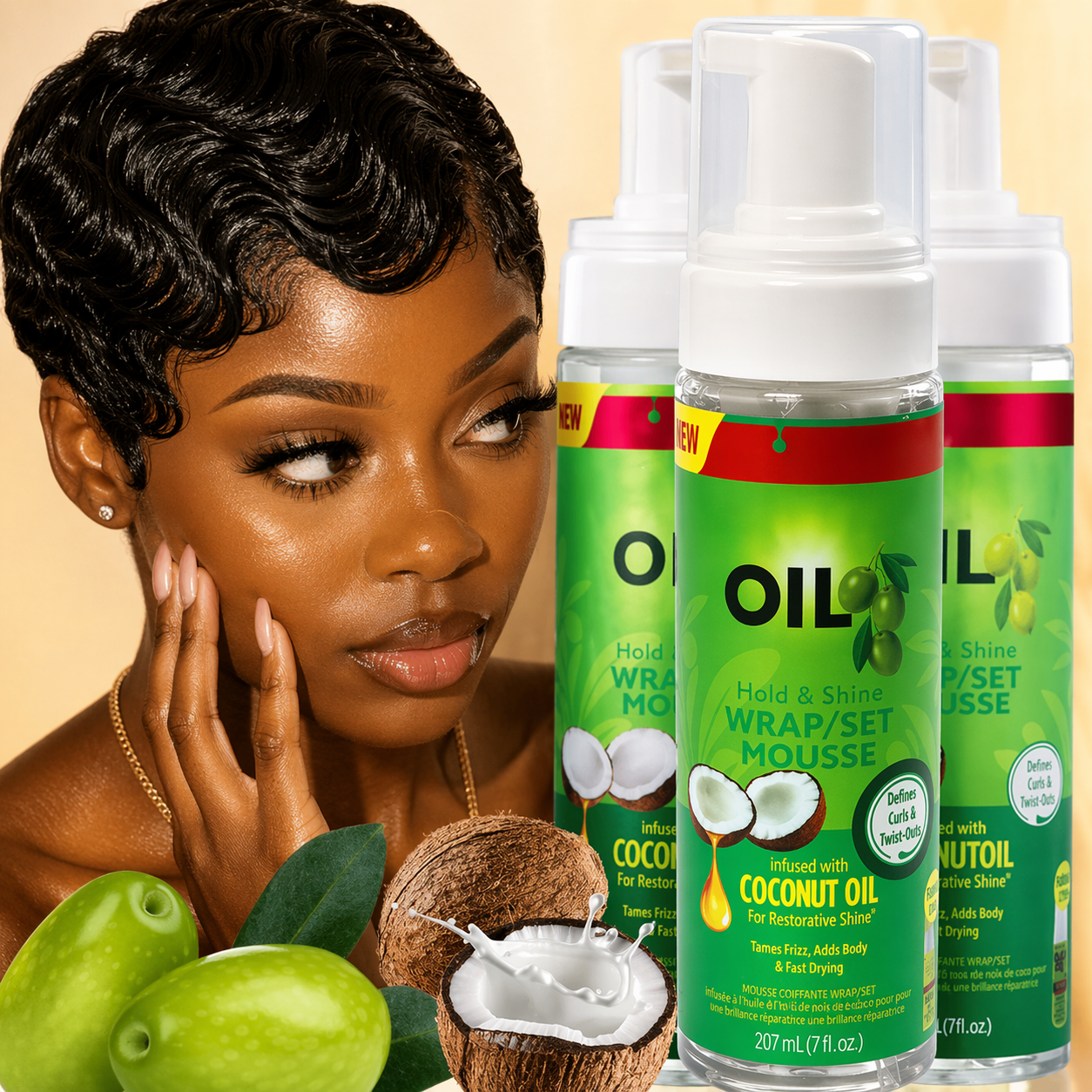 Wrap Foam Wrapping Lotion Hair Mousse Strong Hold Setting Lotion Hair Moisturizing Curl Mousse Natural Hair Hold & Shine Mousse