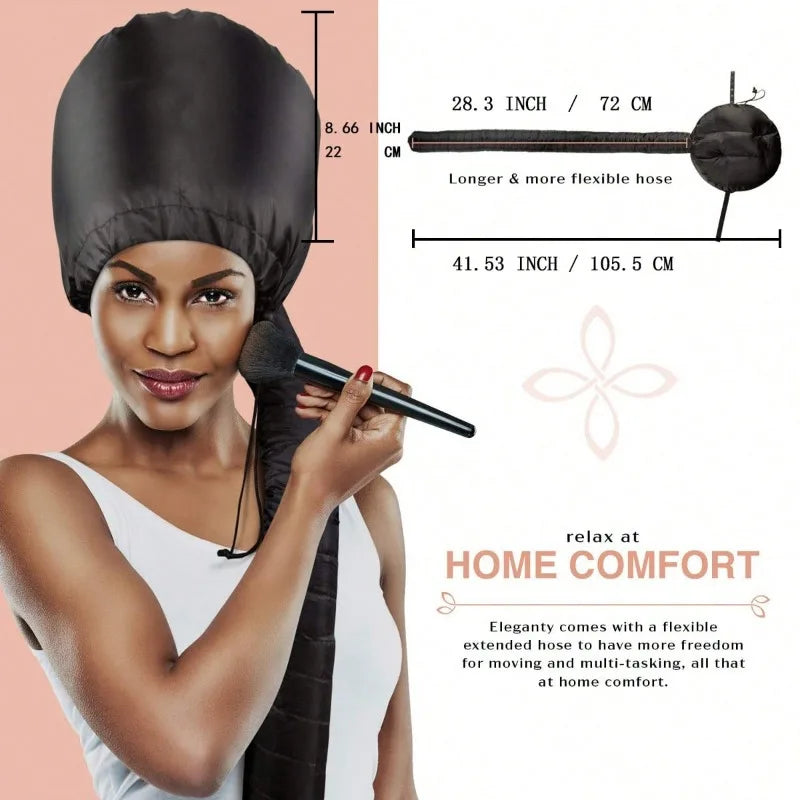 1pc Hair Dryer Bonnet A Headband Integrated That Reduces Heat Around Ears & Neck - Hair Dryer Hooded Diffuser Cap For Curly