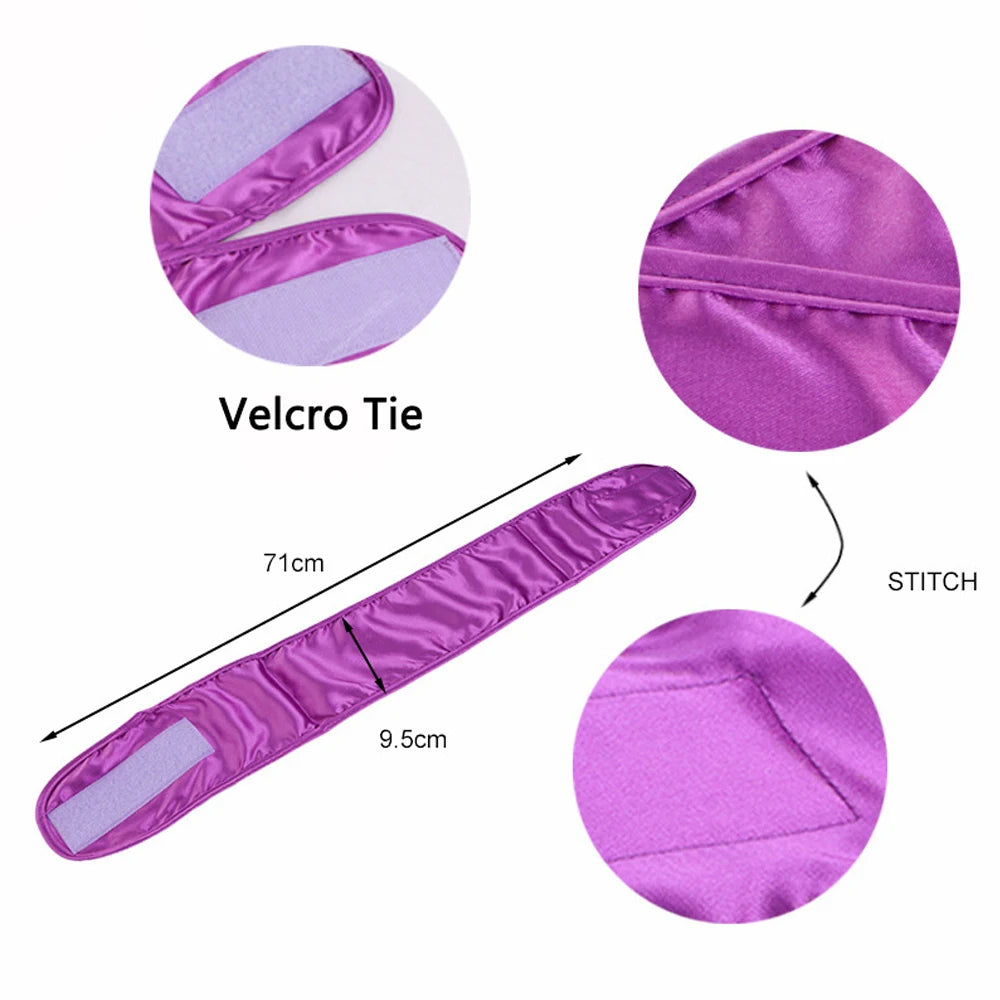 Satin Hair Wrap Scarf Satin Headband for Black Women's Hair Adjustable Silk Hair Wraps for Sleeping Nonslip Strips 