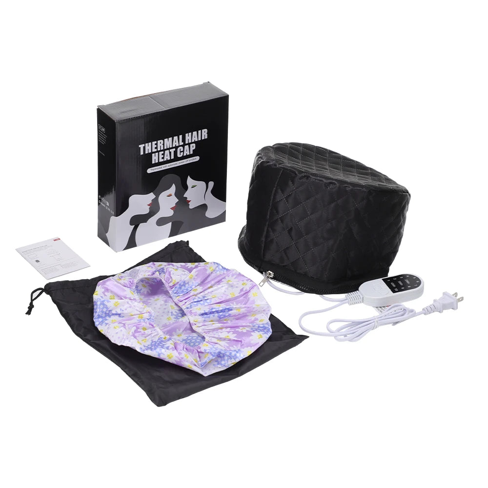Hair Steamer Cap Electric Hair Heating Cap Thermal Treatment Hat Waterproof Self-heating Hat SPA Nourishing Hair Styling Care