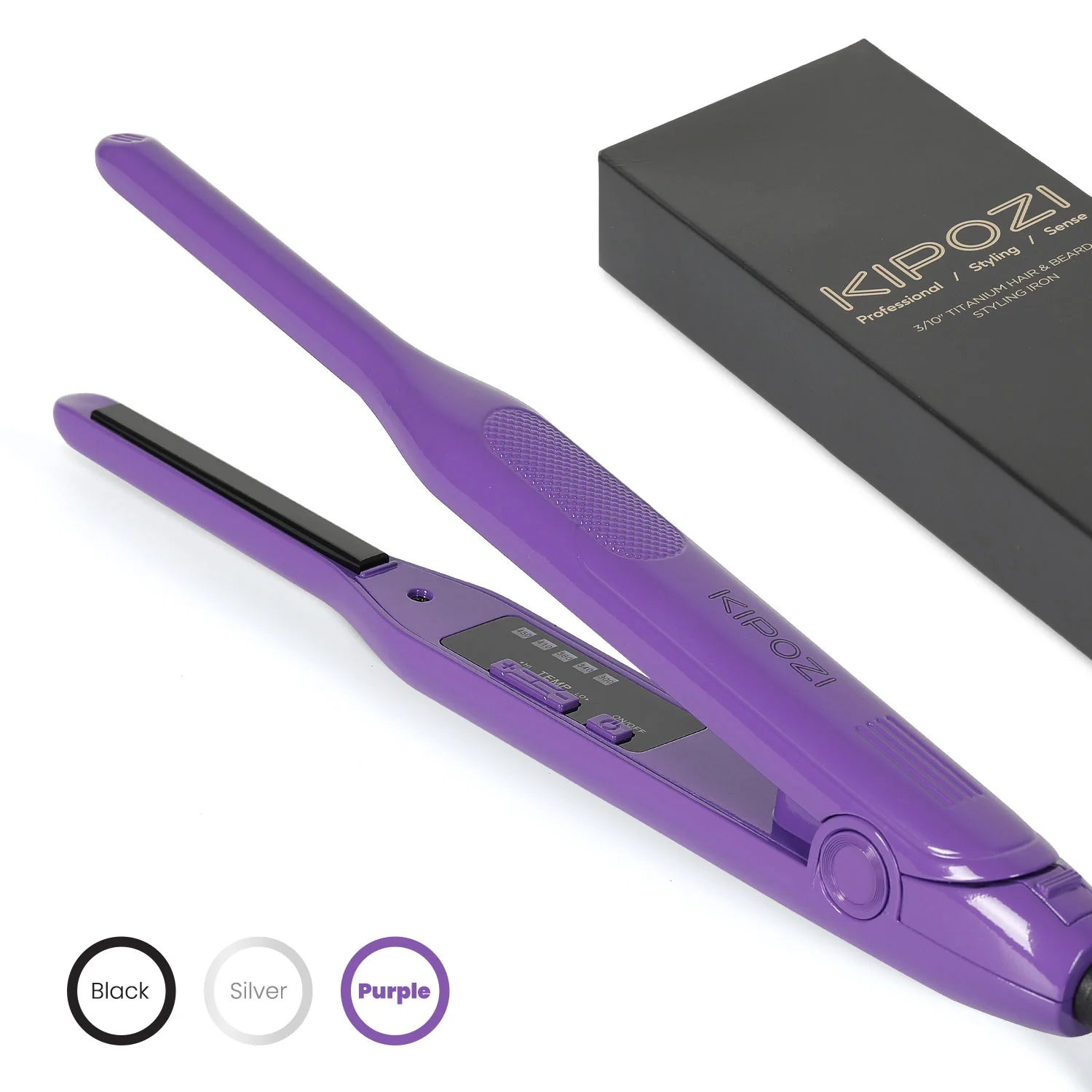KIPOZI Titanium Small Hair Straightener Short Hair Pixue Cut Titanium Dual Voltage Flat Hair Iron Thin Pencil Beard Straightener