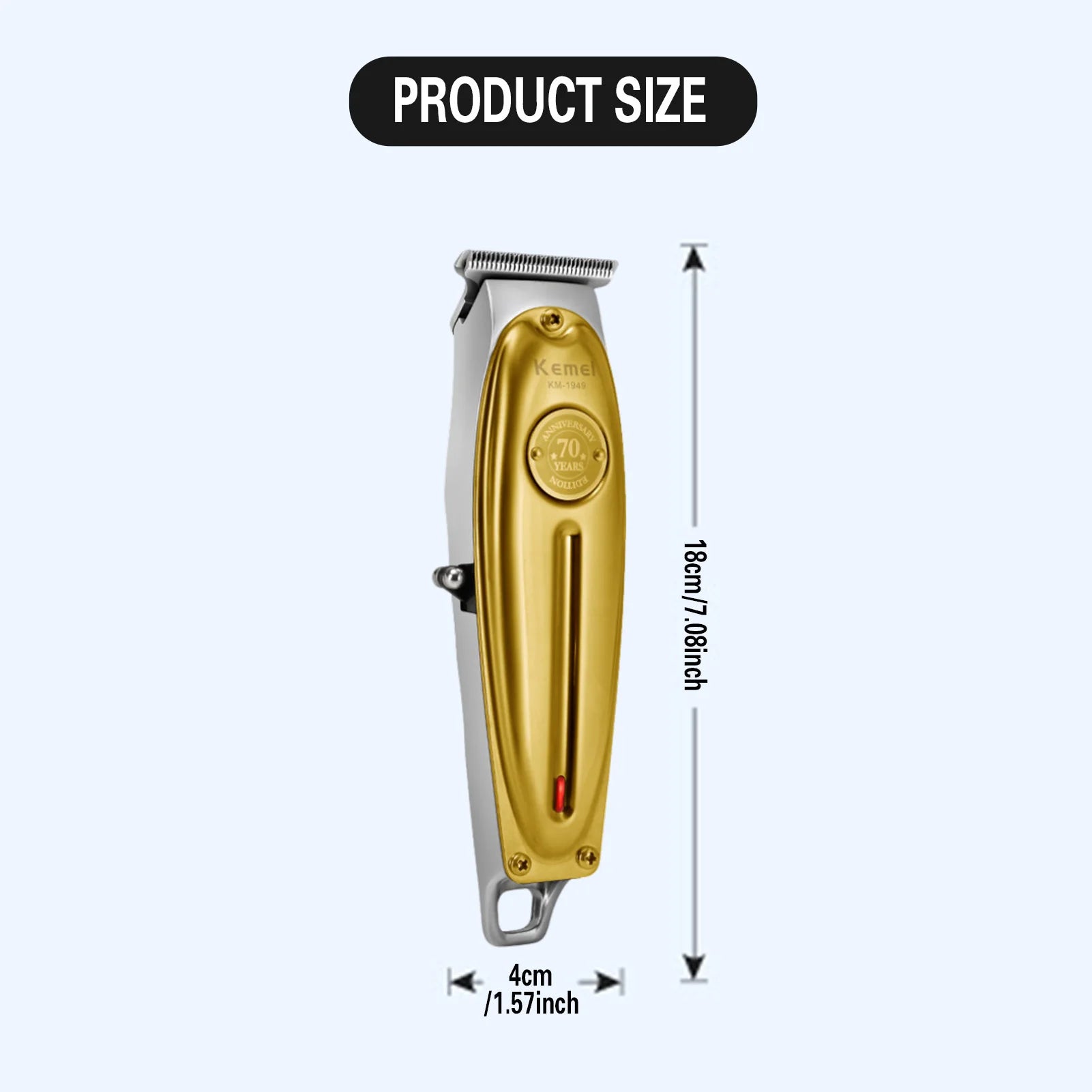Professional Barber Clippers Rechargeable Precision Steel Blade Hair Trimmer for Barber Shop Stylist or Home