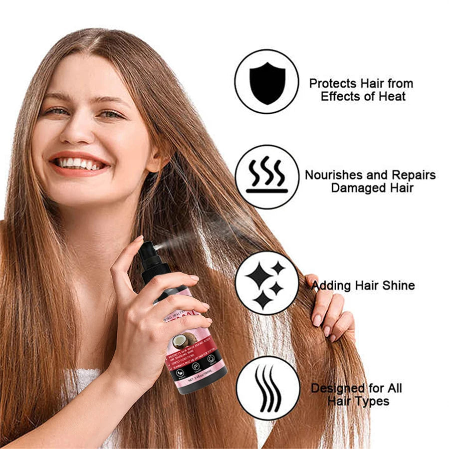 LOCKMIO Thermal Protect Spray Moisturizing & Nourishing Protect Hair Repair Heat Damage Conditioner Anti-frizz Hair Care Product