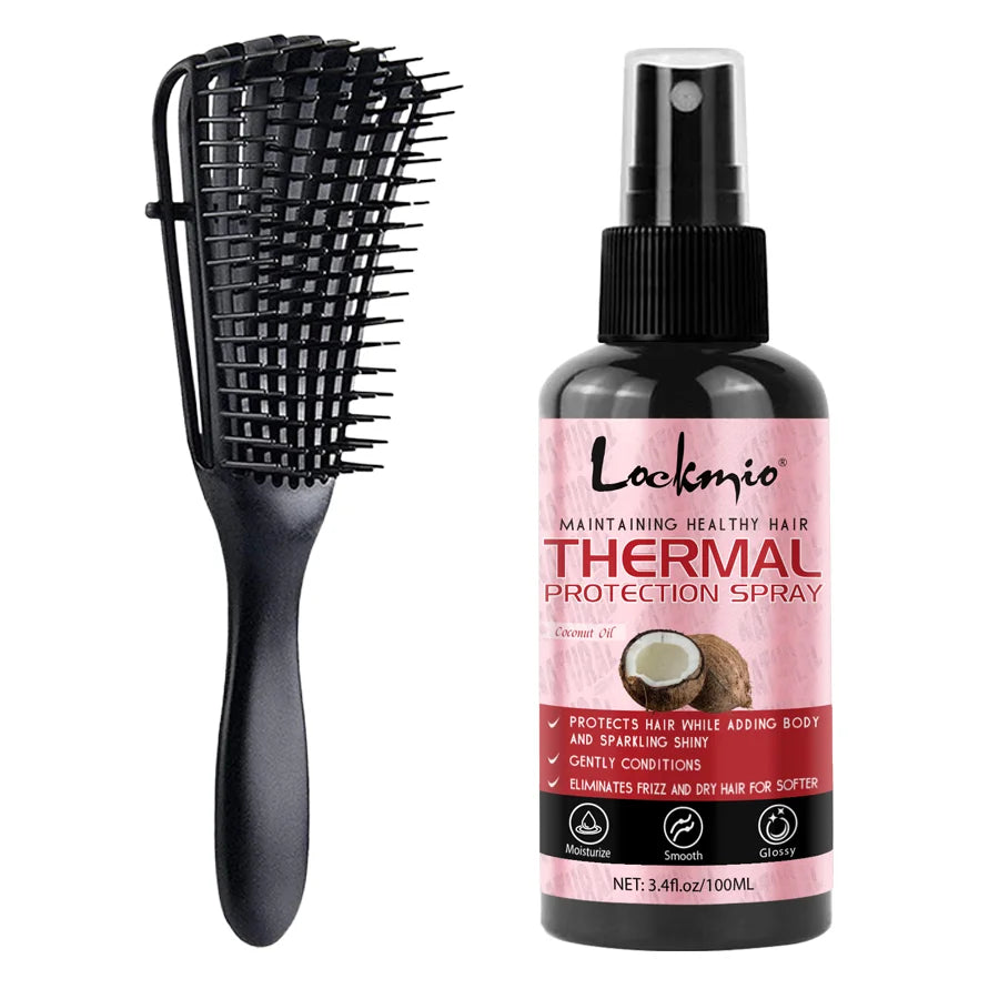 LOCKMIO Thermal Protect Spray Moisturizing & Nourishing Protect Hair Repair Heat Damage Conditioner Anti-frizz Hair Care Product