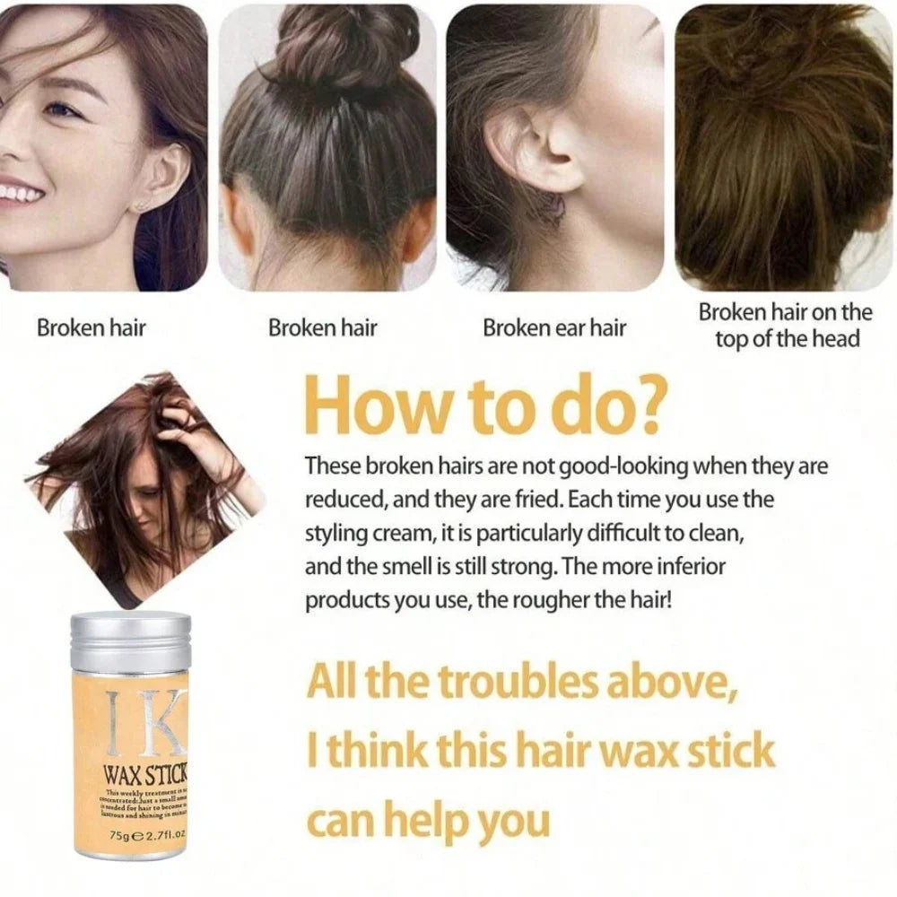 2025 Hair Wax Stick, Hair Pomade Stick Long-Lasting Styling Wax Stick, Hair Wax Stick Smoothing & Slick Stick For Hair Wigs