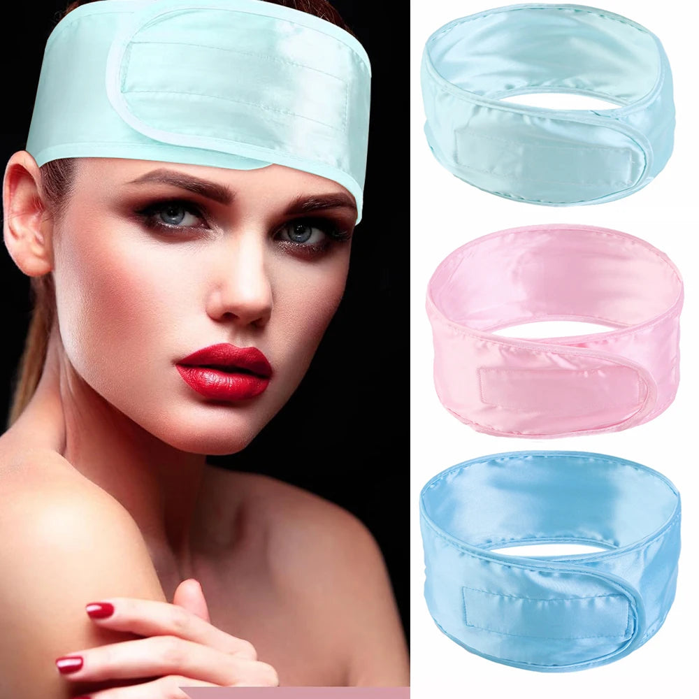 Satin Hair Wrap Scarf Satin Headband for Black Women's Hair Adjustable Silk Hair Wraps for Sleeping Nonslip Strips 